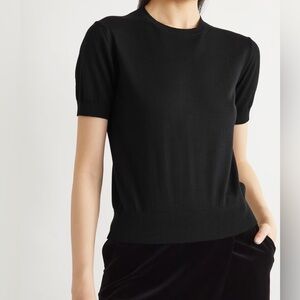 Zara Black Short Sleee Knit Tee